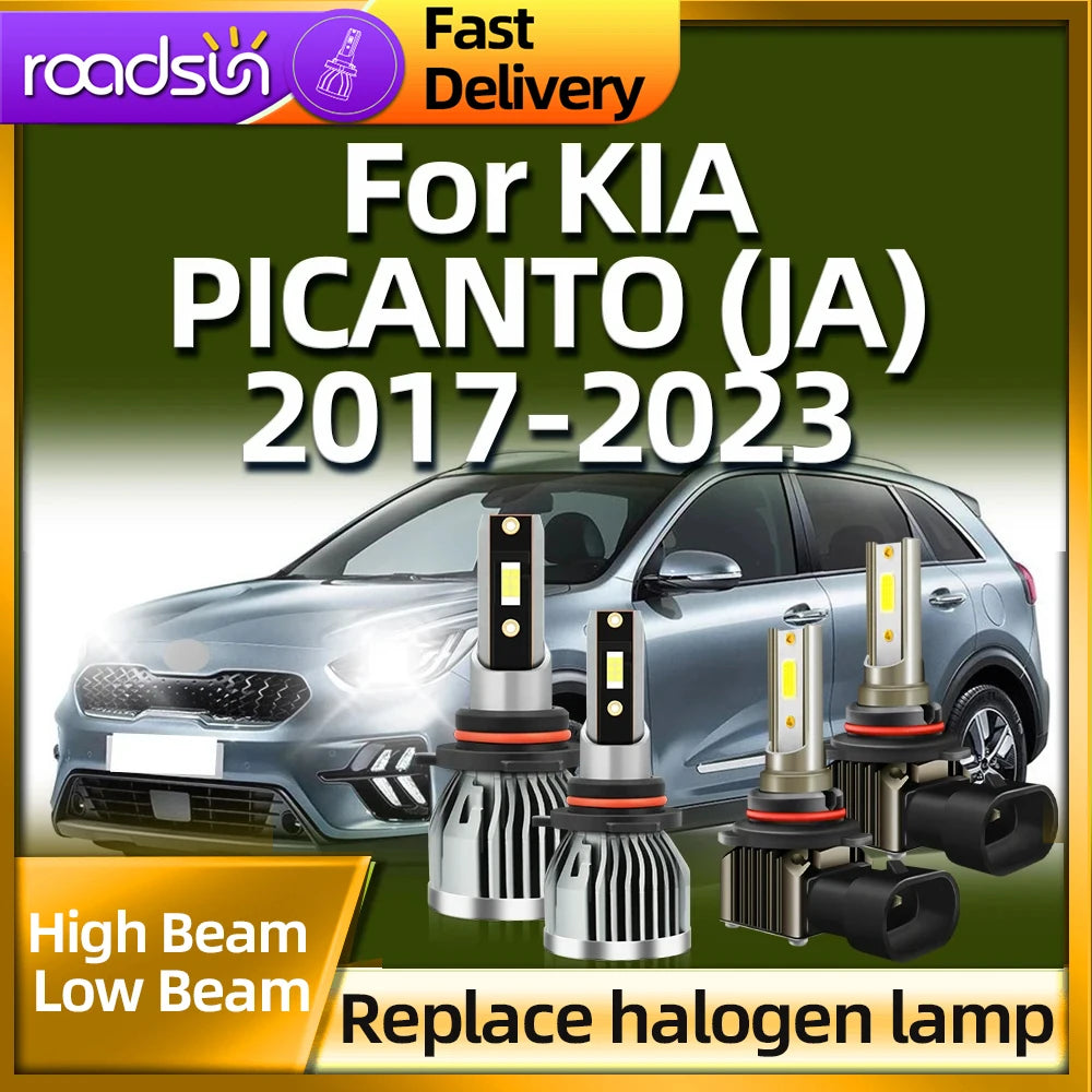Roadsun HB3 Led Headlight Car Fog Light Bulb HB4 30000LM For KIA PICANTO (JA) 2017 2018 20