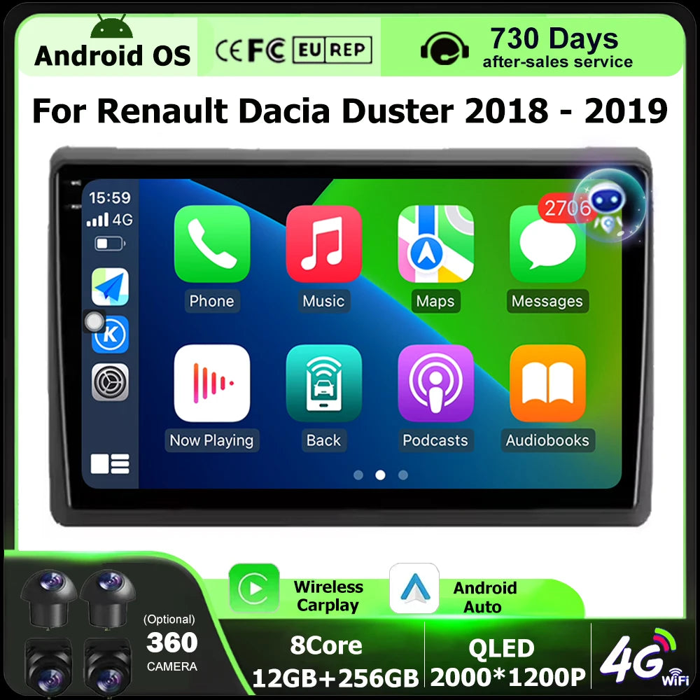 10" Android 16 Car Radio for Renault Dacia Duster 2018-2019 & Arkana 2019 | AUTOKITSHOP