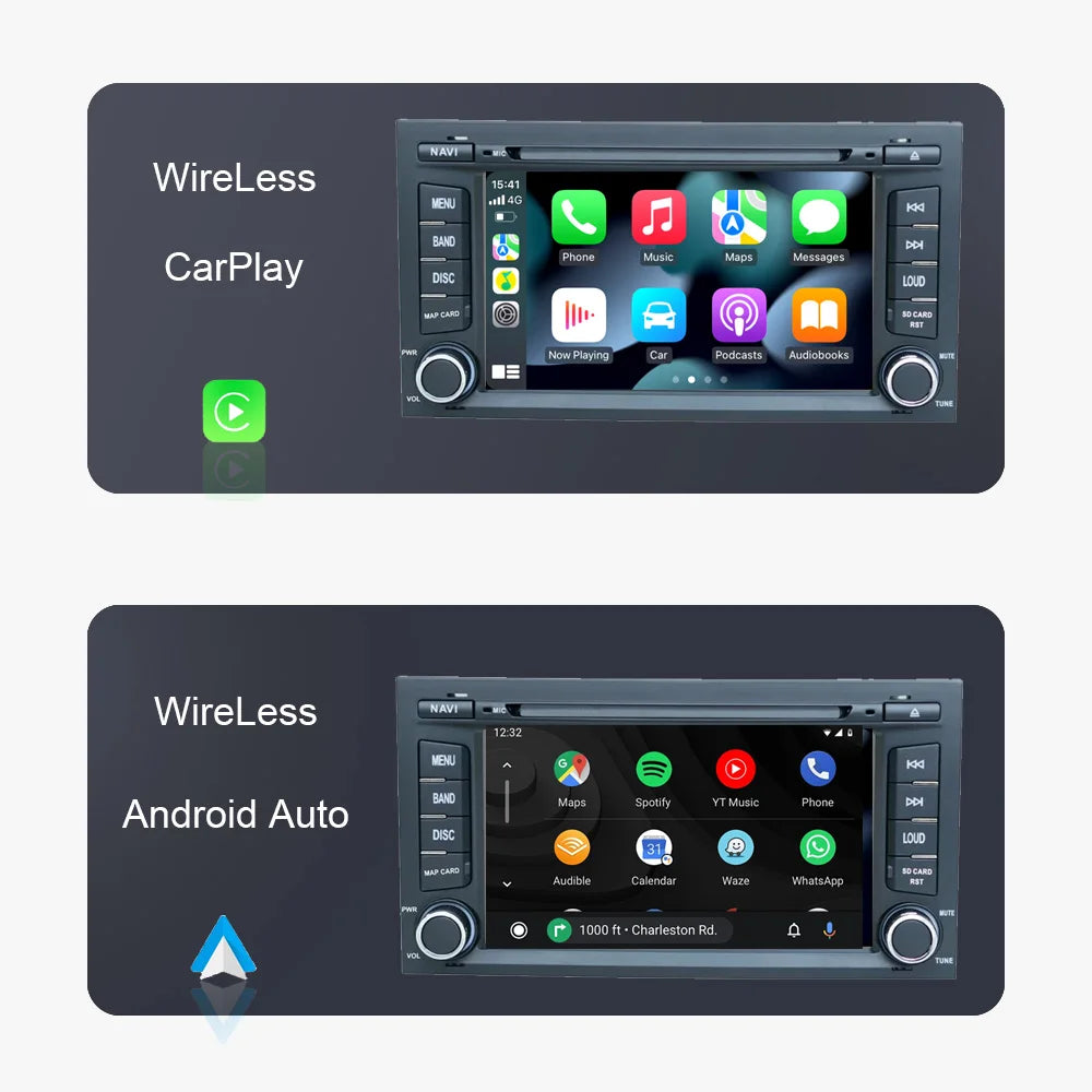 7" Android 14.0 Car Radio GPS Navigation Multimedia Player 8GB 256GB WiFi CarPlay for Seat Leon 3 5F Ibiza 2012-2020 - Q