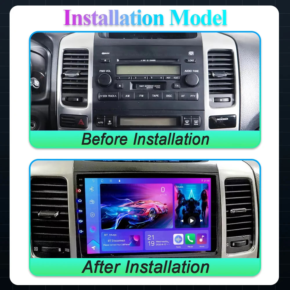 Android 16 Car Radio For Toyota Land Cruiser Prado 120 3 Iii For Lexus Gx470 Gx 470 J120 2 | AUTOKITSHOP