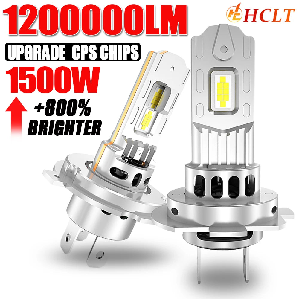 Ampoule Led H7 H4 Super Bright 9003 HB2 LED Headlights 6000K Spotlight Upgrade CSP Chips W