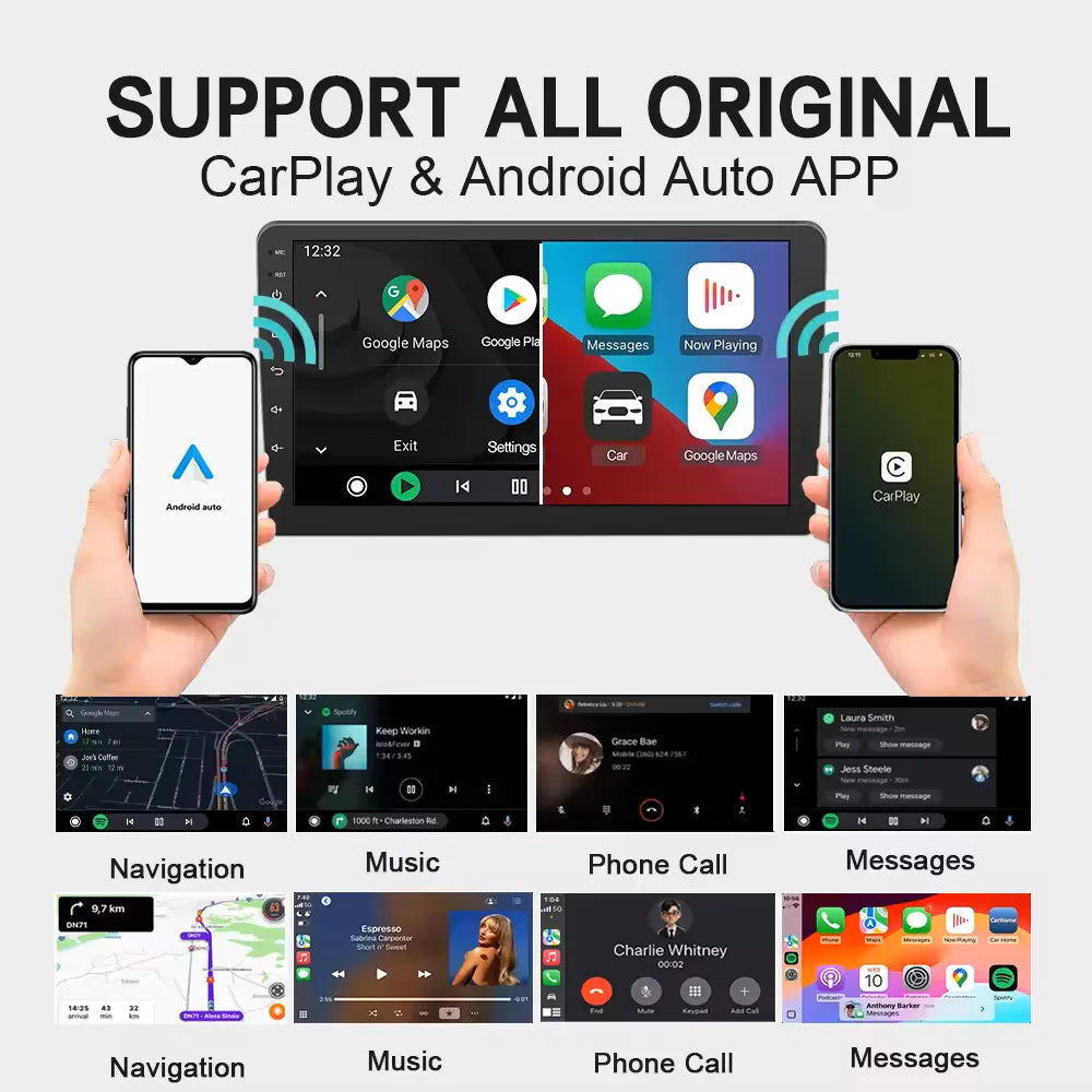 2026 Upgraded 2-in-1 Wireless CarPlay & Android Auto Adapter, Type-C Port | Wired to Wirel