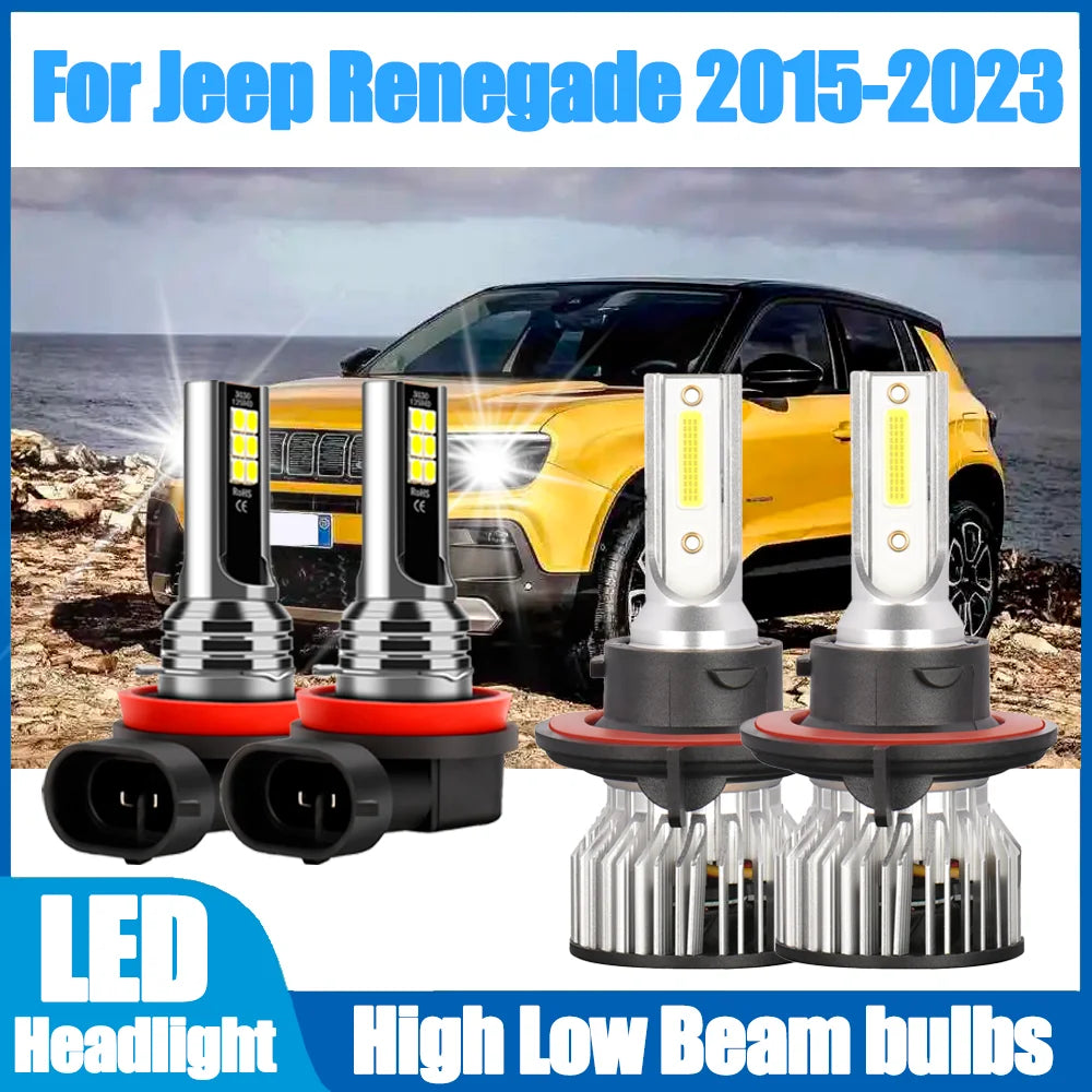 H13 High Low Beam Canbus Car LED Headlight Bulbs 12V 6000K White Turbo HeadLamp H11 LED Fo