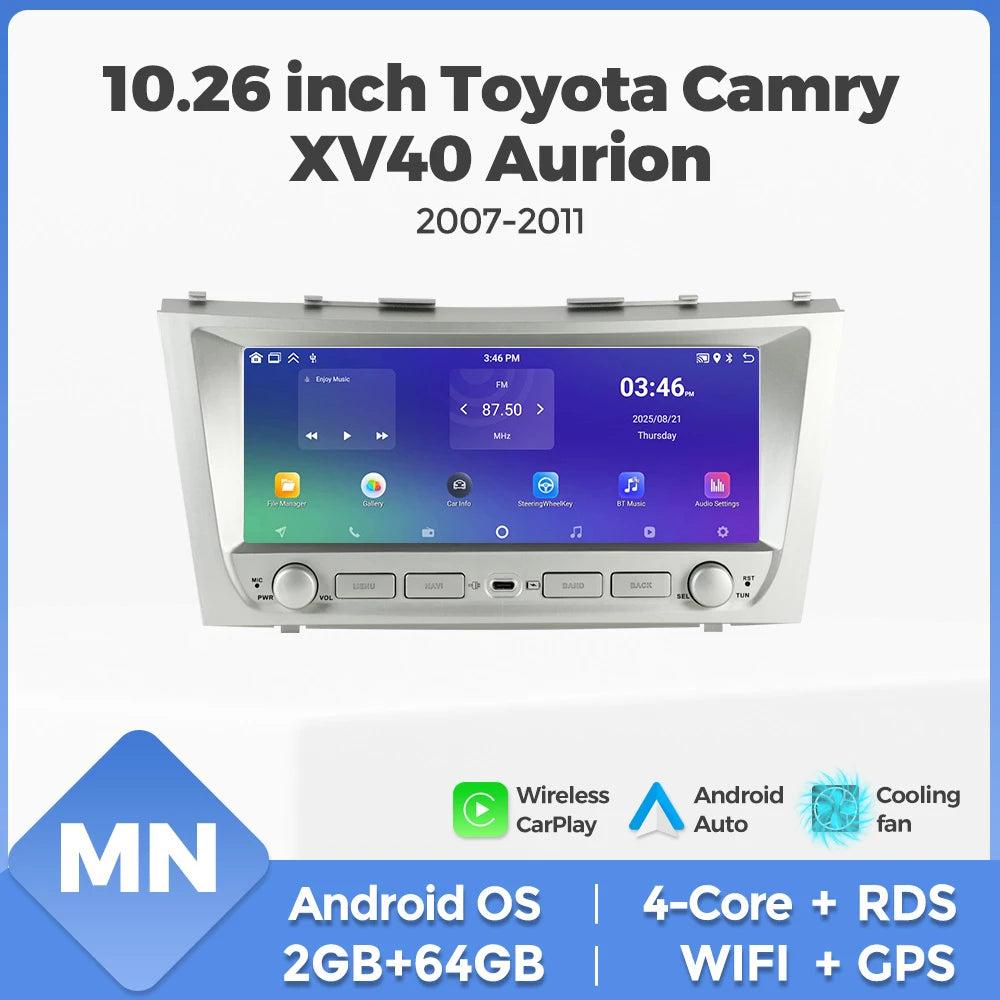 MEKEDE&NAVIFLY Intelligent Car audio radio system For Toyota Camry XV40 Aurion 2007 - 2011