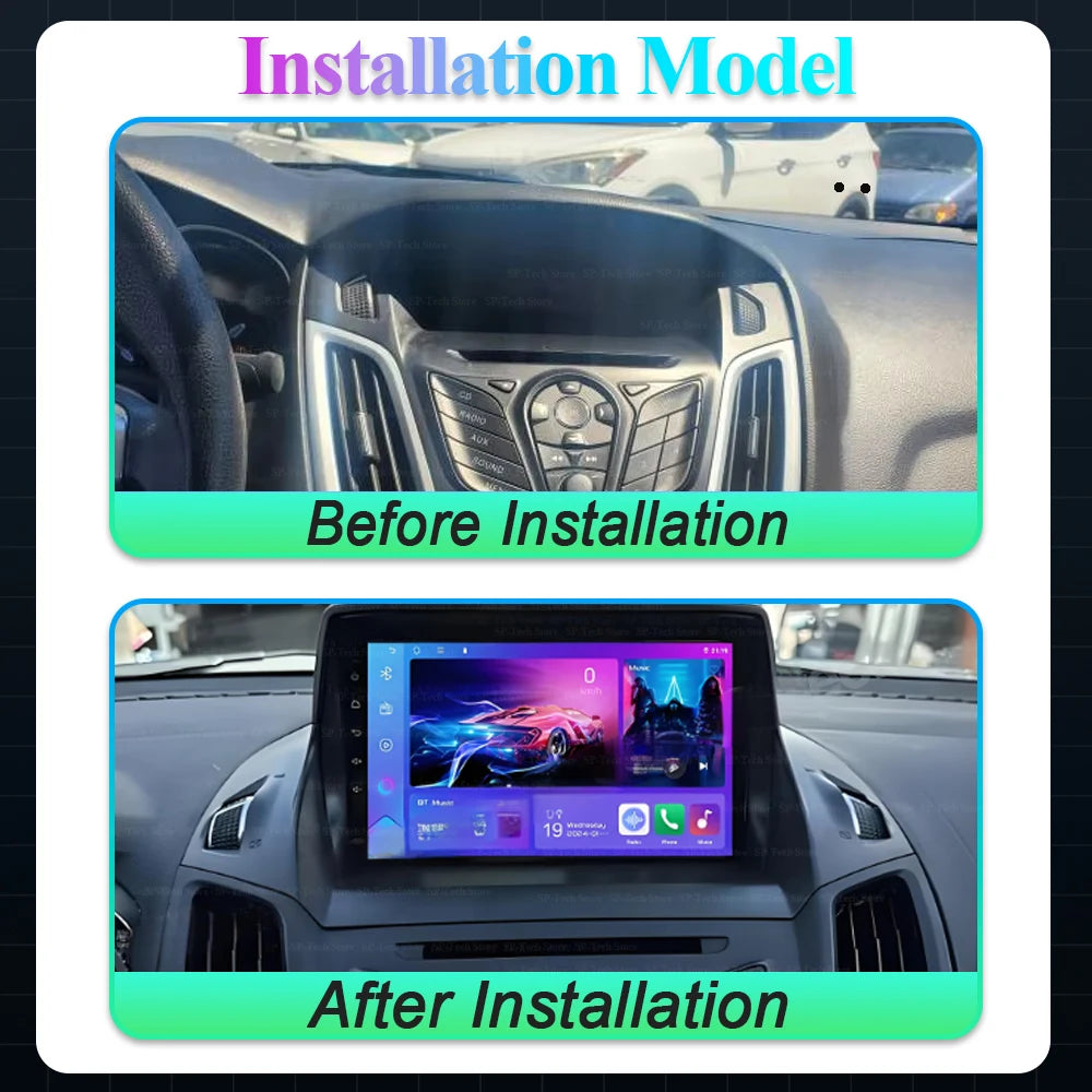 Android 16 For Ford C-max Kuga 2 Escape 3 2012-2019 Auto Car Radio Wireless Carplay Gps Na | AUTOKITSHOP