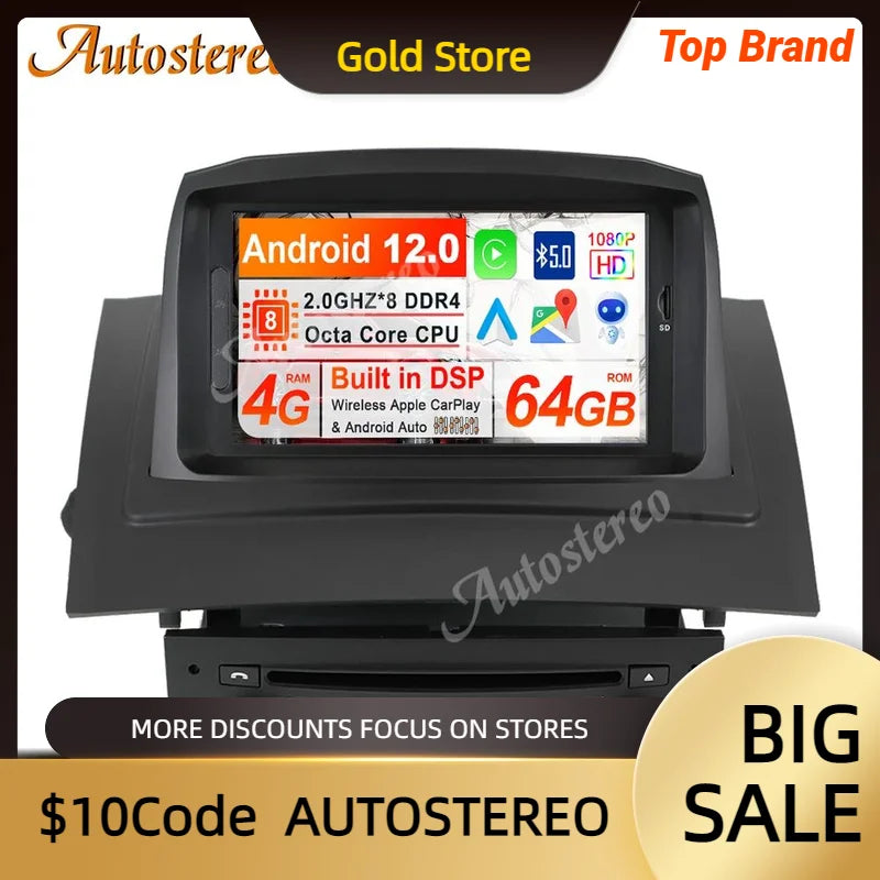 Android 13 Carplay Car DVD Player GPS Navigation For Renault Megane 2 Fluence 2002-2009 Au