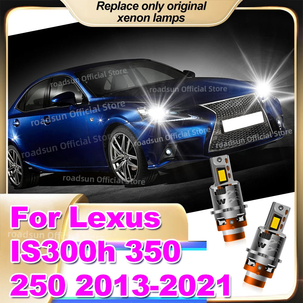 1:1 Led Headlight HID Xenon Bulbs 6000K For Lexus IS300h 350 250 2013-2021 2014 2015 2016