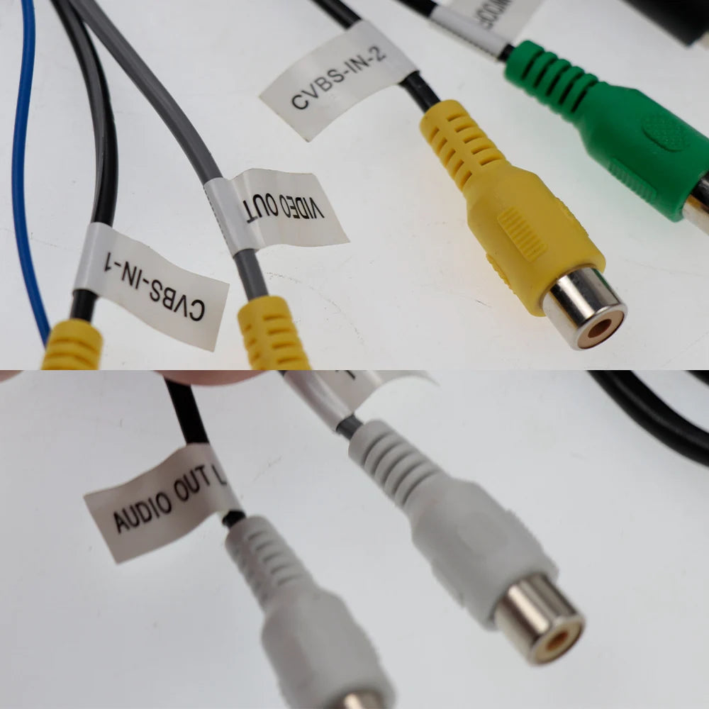 20 Pins Harness Cable With 4G SIM Slot Micrphone Input 4 Way RCA L/I Car Android Media Pla