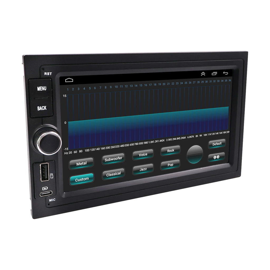 7" Android Car Radio Type-C for Volkswagen 1996-2010 Left Middle Knob CarPlay Android Auto GPS Nav Bluetooth Steering Co