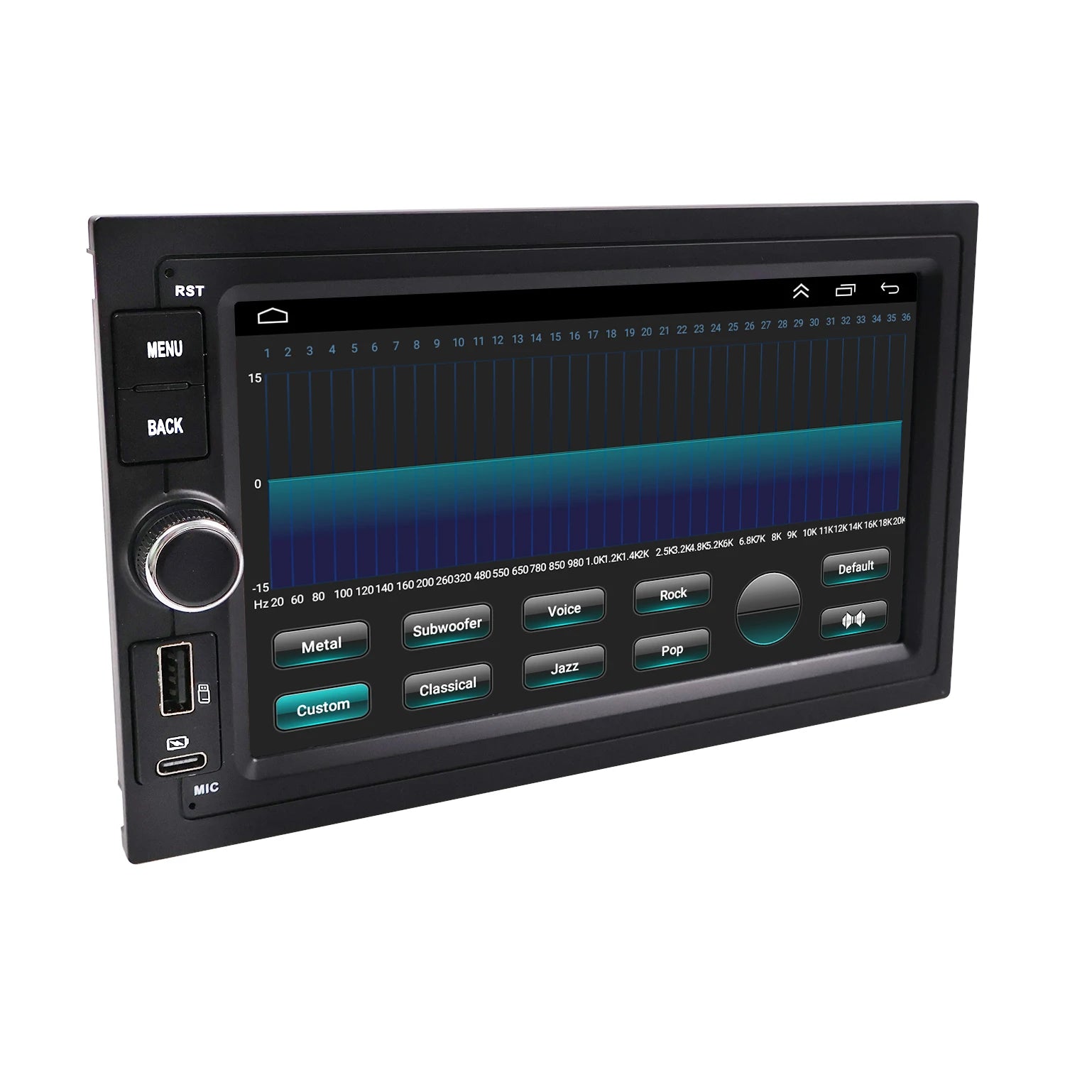 7" Android Car Radio Type-C for Volkswagen 1996-2010 Left Middle Knob CarPlay Android Auto GPS Nav Bluetooth Steering Co
