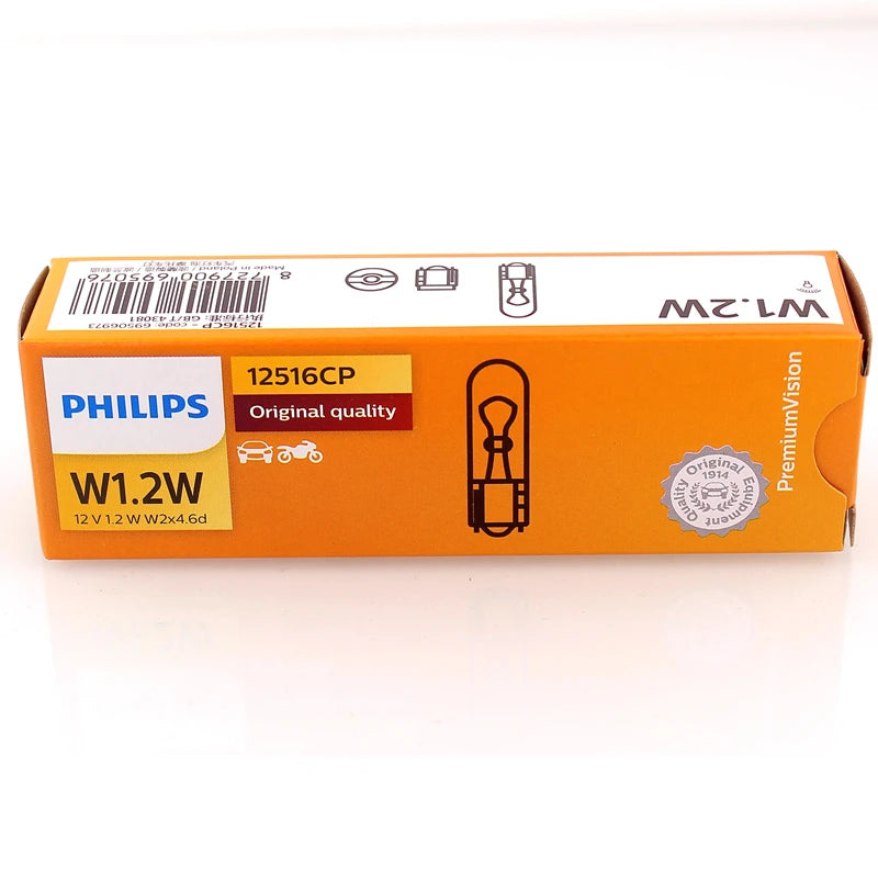 Philips Car Gauge Light T5 Halogen Panel Bulb 12V 1.2W W1.2W Instrument Lamp Lights