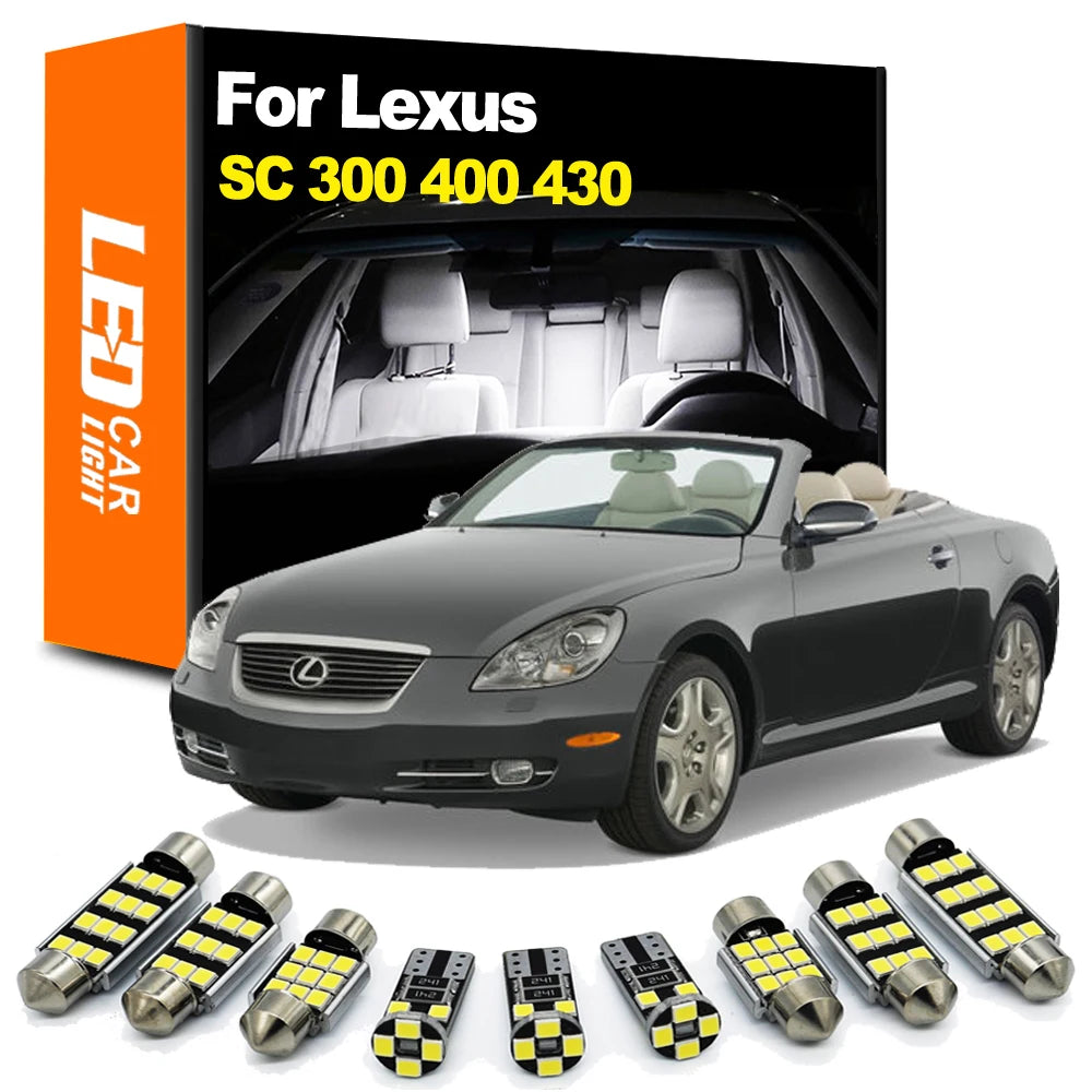 LED Interior Light Kit for Lexus SC 300 400 430 SC300 SC400 SC430 1991-2010 - Canbus Dome Map Door Trunk Bulbs | AUTO...
