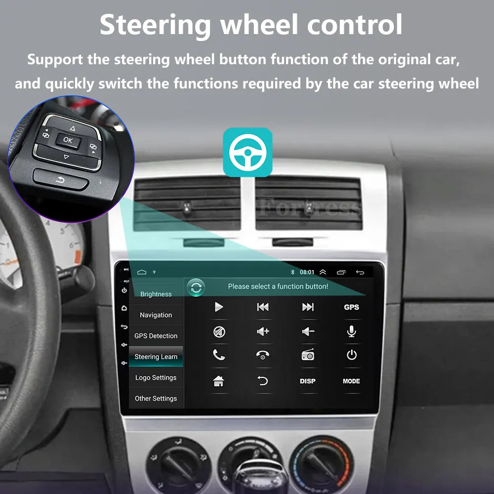 Android 16 For Dodge Caliber 2007- 2012 2K QLED Android Car Radio Multimedia Video Player