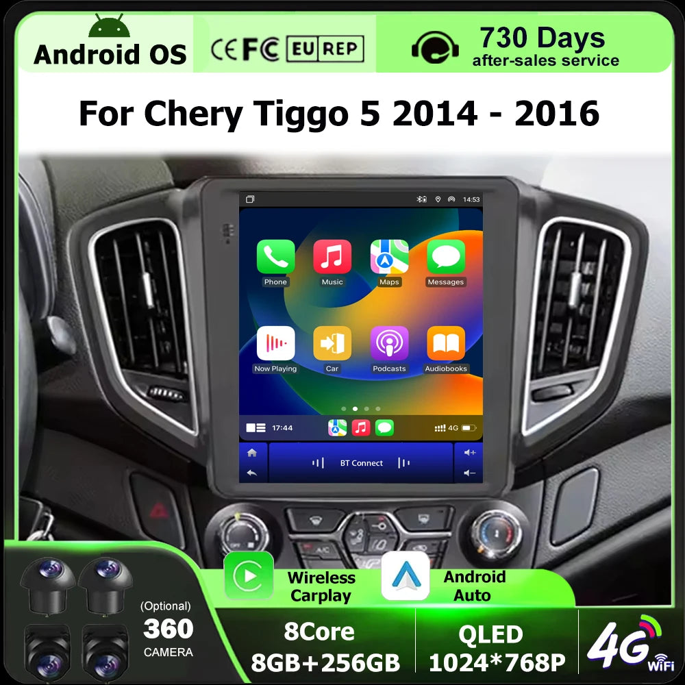 Android 16 Auto For Chery Tiggo 5 2014 - 2016 Car Radio Multimedia Player GPS Navigation W