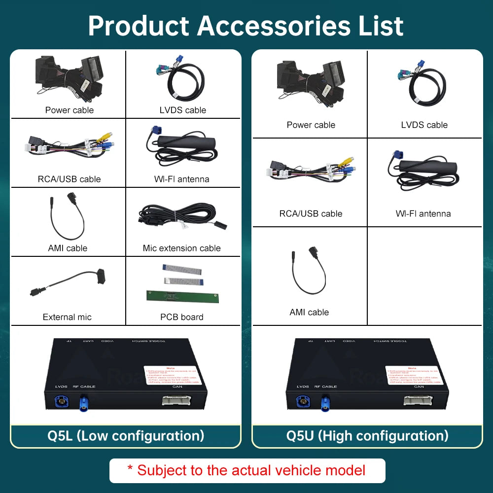 CN Wireless CarPlay Android Auto RoadTop Linux Module for Audi A4 A5 Q5 B9 2009-2017 with