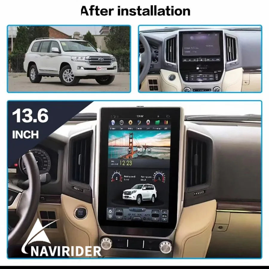 13.6inch Screen Car Radio Android 15 Carplay For Toyota Land Cruiser 200 LC300 2016-2020 G | AUTOKITSHOP