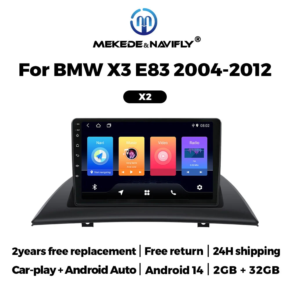 For BMW X3 E83 2004 - 2012 Android Intelligent System Car Radio BT WiFi Touch Screen Autor | AUTOKITSHOP