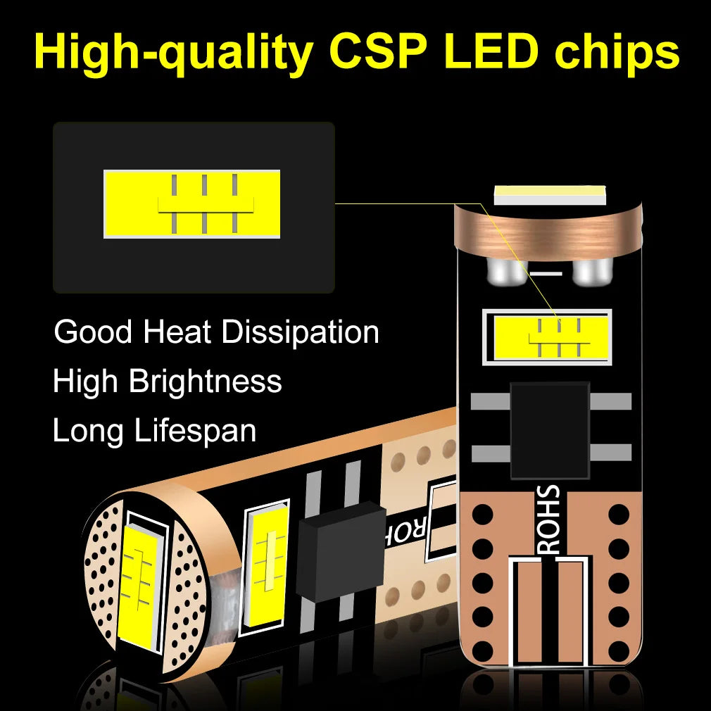 LED Interior Light Kit for W5W T10 - Canbus Error-Free Interior Bulbs