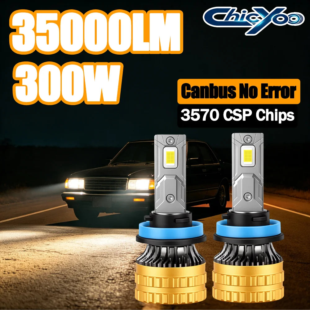 Led Light 300W 35000LM H7 Led High Brightness 9005 9006 LED Headlights LED Car Lights H1 H