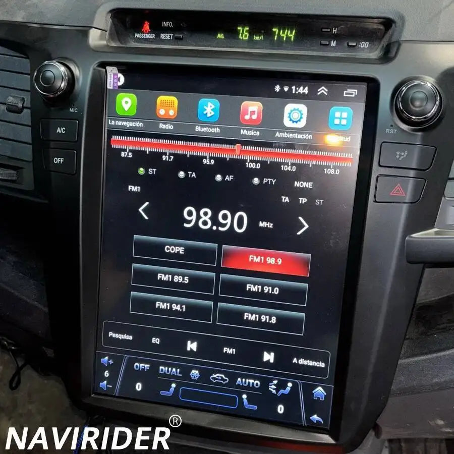 For Toyota Fortuner Hilux Revo 2005-2014 Android Vertical Screen GPS CarPlay Audio Multime