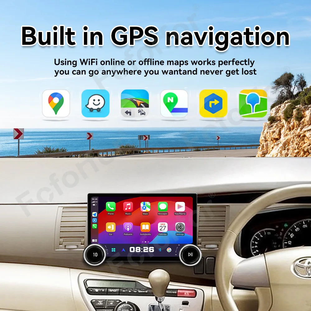 Premium HD Touch Screen 11.5 Inch Android 15 Car Stereo Wireless CarPlay GPS Navigation Mu
