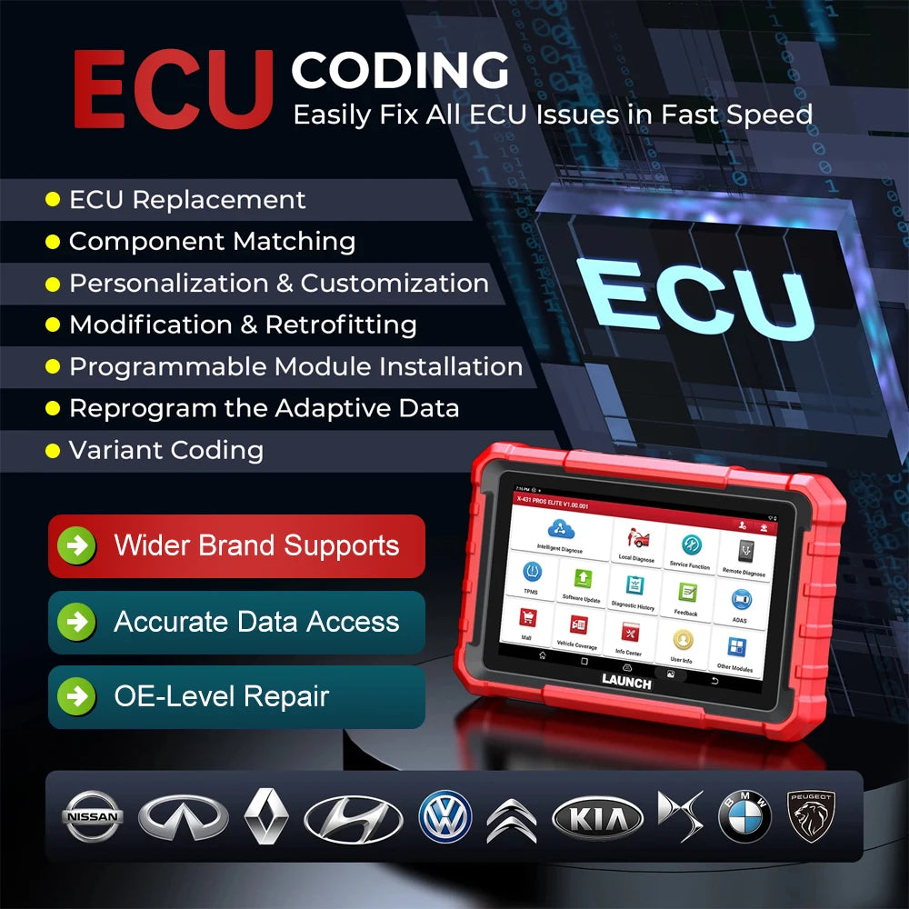 LAUNCH X-431 Pros Elite OBD2 Scanner Car Diagnostic Tool Professional Auto Scan OBD