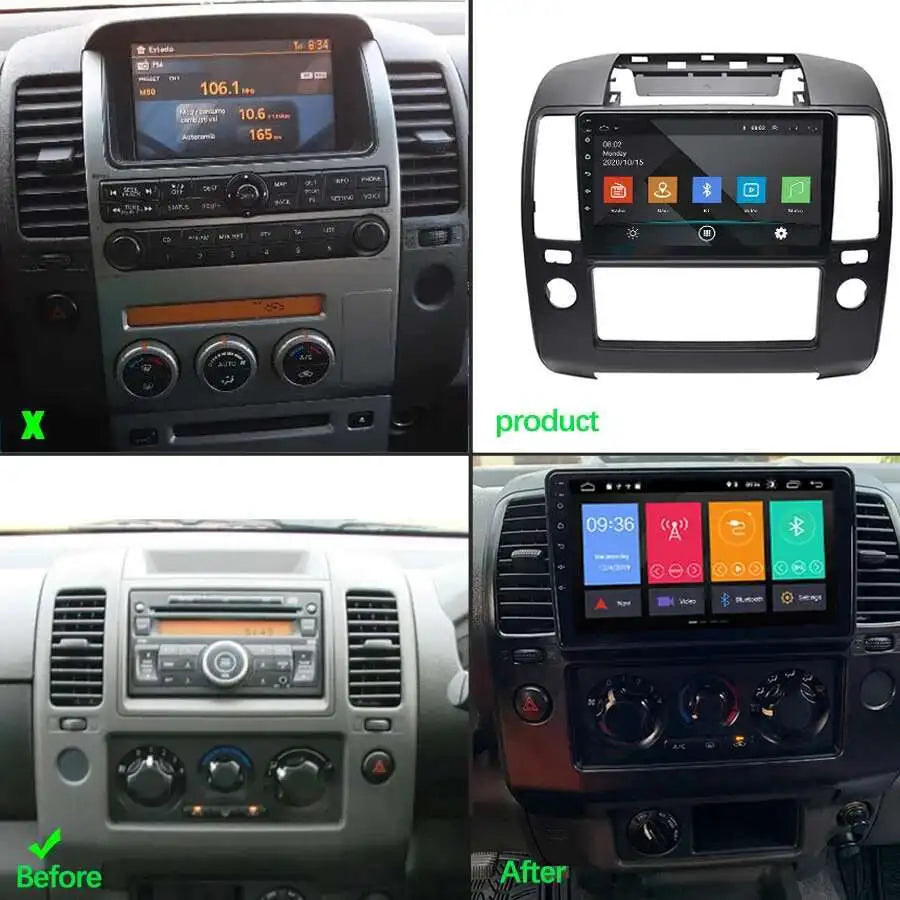 Wireless BT Android 15 CarPlay Radio For Nissan Navara 3 D40 2004-2010 Android Car Multime