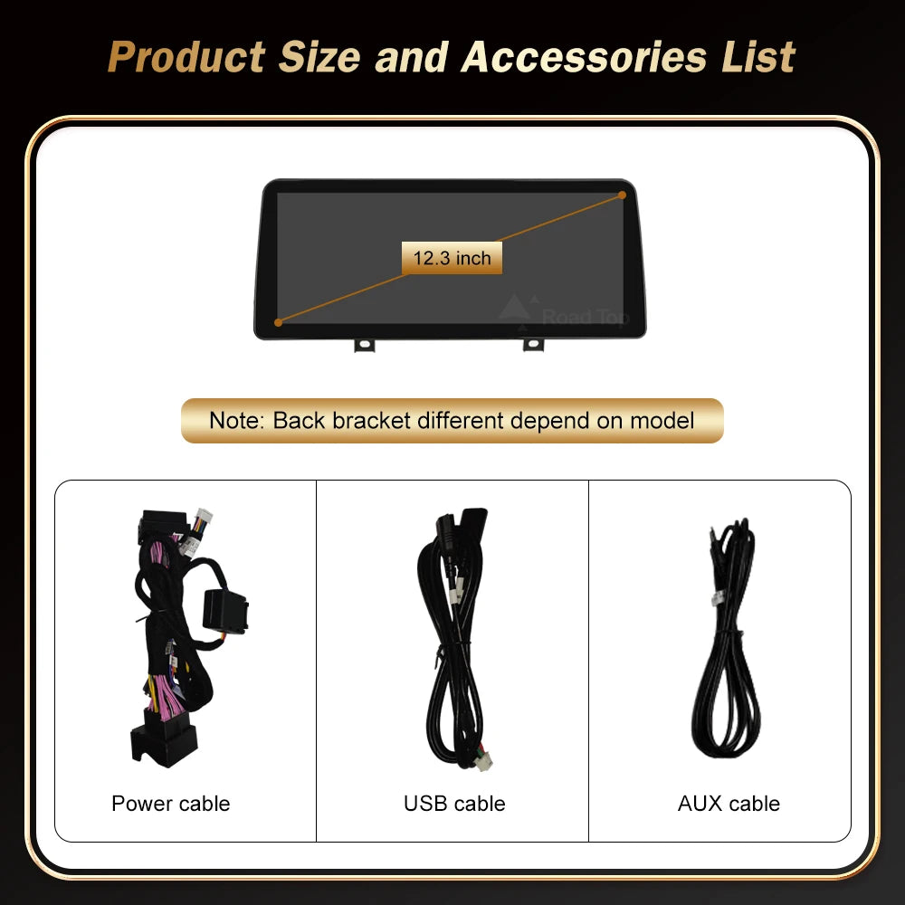 12.3' RoadTop Wireless CarPlay Android Auto Multimedia Radio Linux Touch Screen For BMW 7
