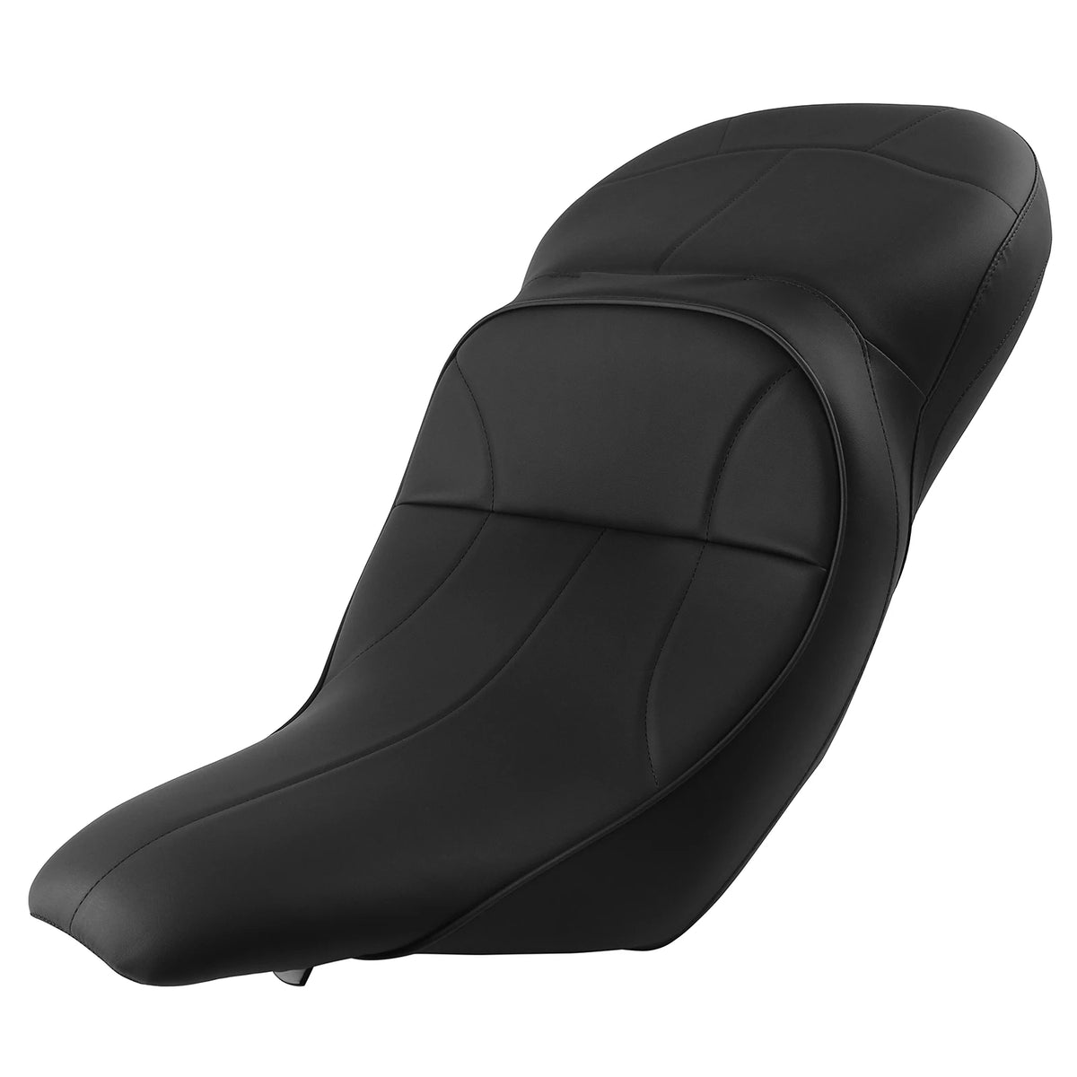 Motorcycle Black Two-Up Seat Driver Passenger Cushion For Harley Touring Electra for Seat 1997-2007 - Automotive LED Lig