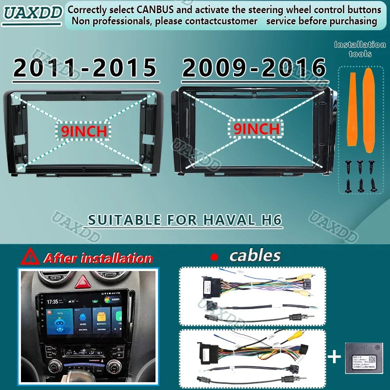 SUITABLE FOR 2011-2015 HAVAL H6 9INCH Car Radio Android DVD CD Stereo Audio Screens GPS Pl