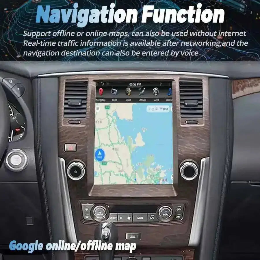 12.1inch Vertical Screen Car Radio For Nissan Patrol Y61 Y62 For Infiniti Qx80 GPS Navigat | AUTOKITSHOP