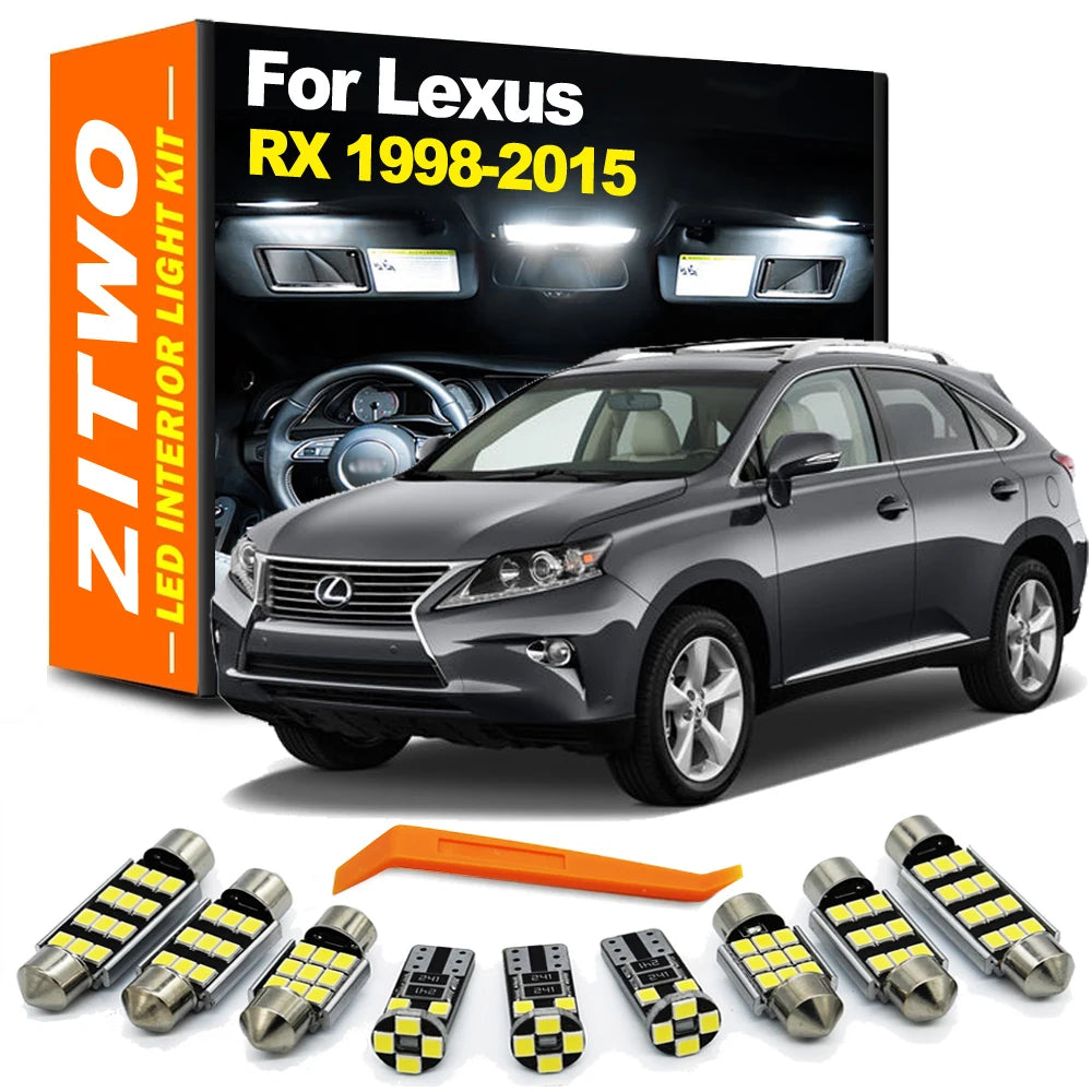 ZITWO Canbus LED Interior Light Kit For Lexus RX RX300 RX330 RX350 RX400h RX450h 1998- 2012 2013 2014 2015 Car Bulb Accessories