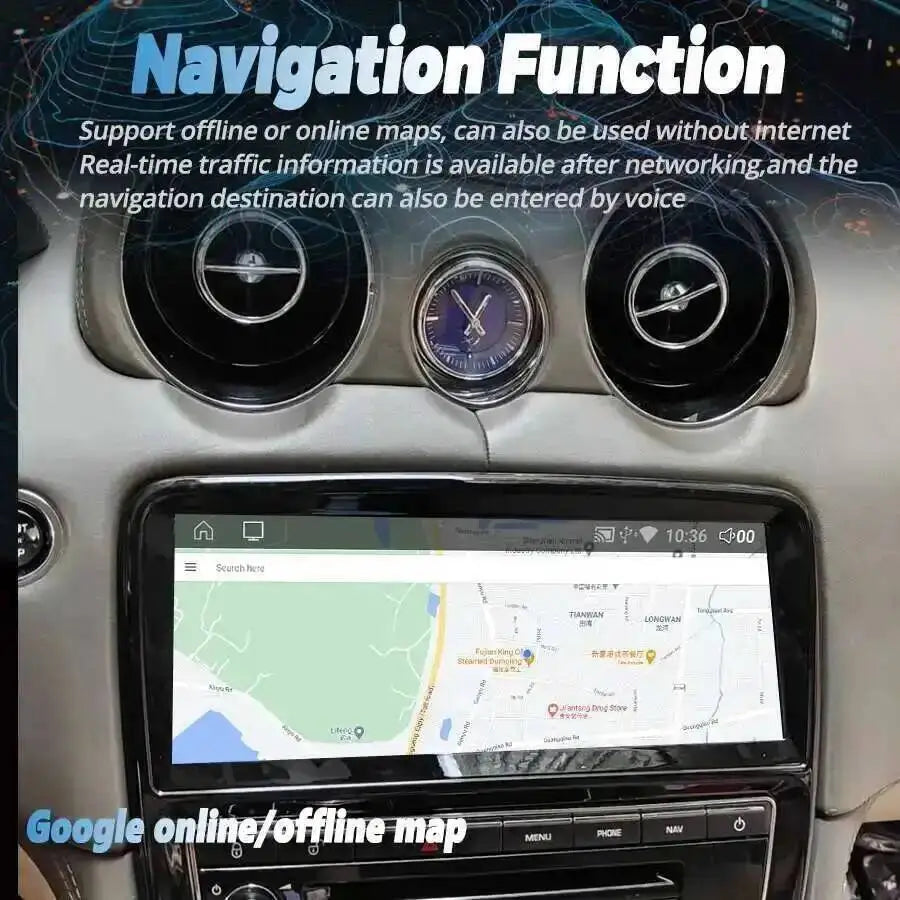 10.25" QLED Touch Screen Android 14 Car Radio GPS CarPlay 4G Bluetooth WiFi Multimedia Pla