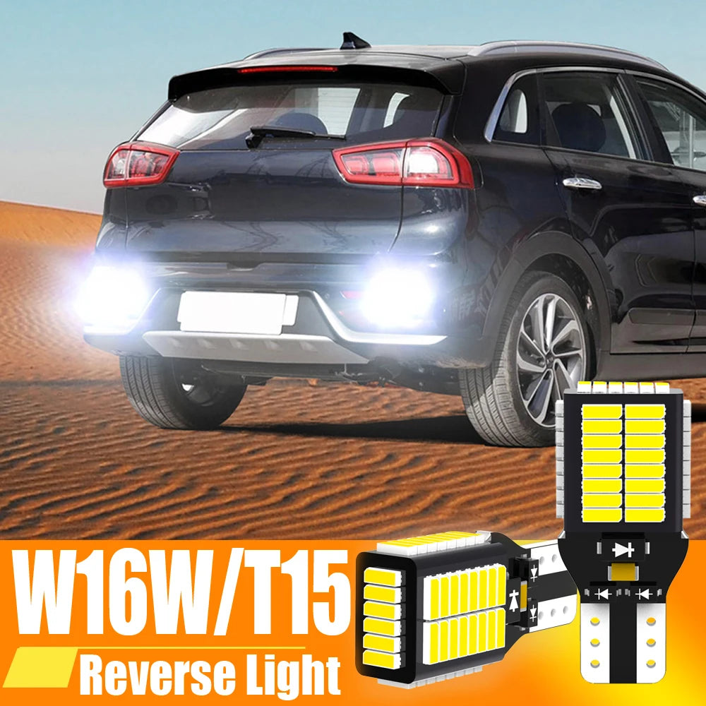 2x LED Backup Light Blub Reverse Lamp W16W T15 921 Canbus For Kia Rio 4 Sedona Seltos Sore