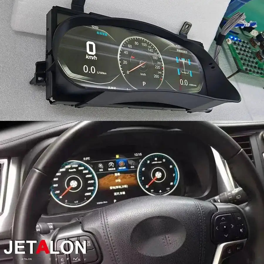 12.3inch Car Cluster Instrument Screen For Toyota Highlander 2015-2019 Crown Kulger Gxl Di