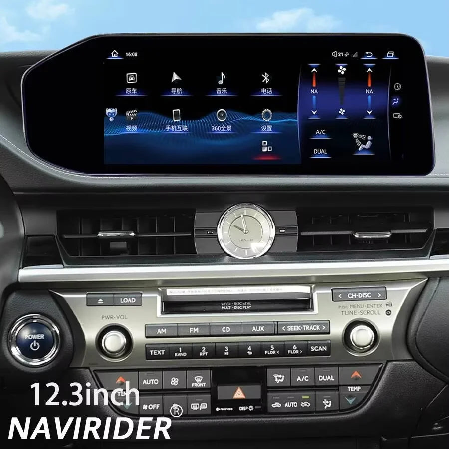 Touch Screen For Lexus ES ES300 ES250 ES350 ES300h 2013-2017 Android 14 Navi 12.3inch Car
