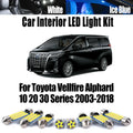 LED Interior Light Kit for Toyota Vellfire Alphard 10 20 30 Series 2003-2018 - Canbus Dome Map Door Trunk Bulbs | AUT...