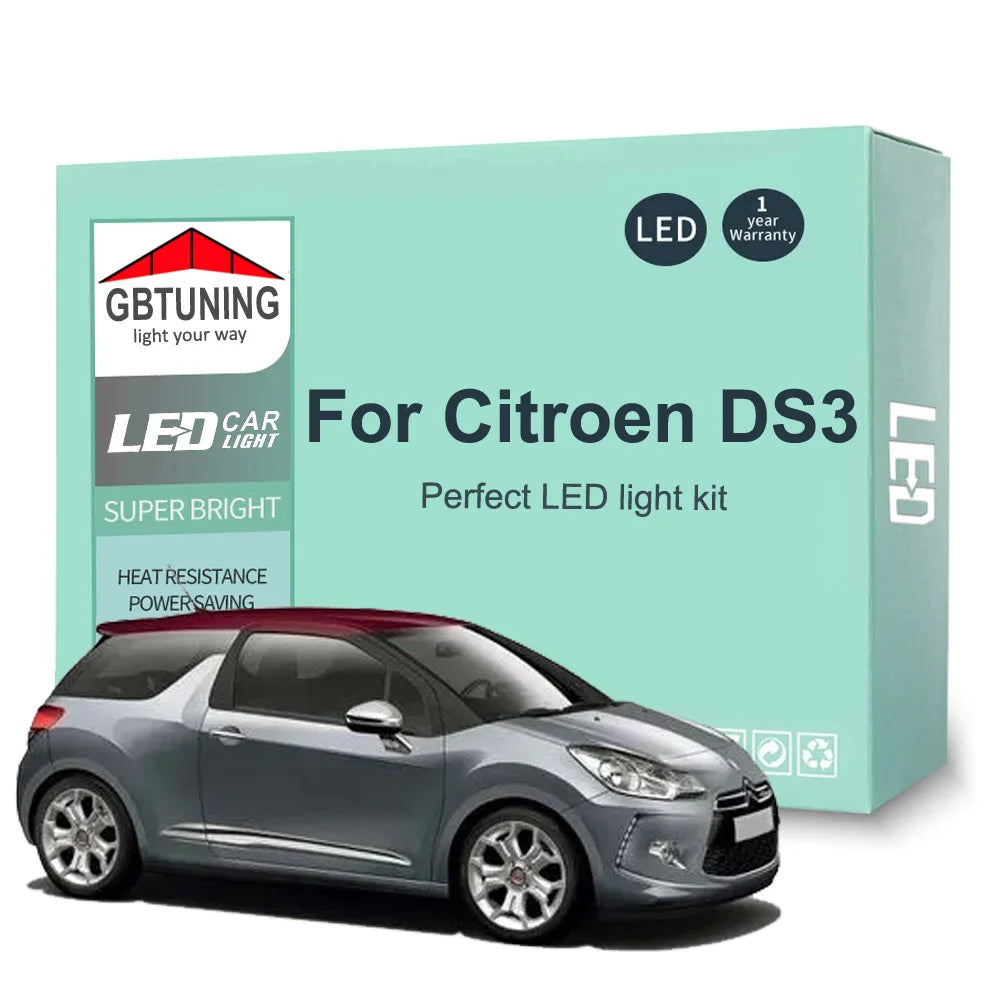 16-Piece LED Interior Light Kit for Citroen DS3 - Canbus Error-Free Bulbs | AUTOKITSHOP