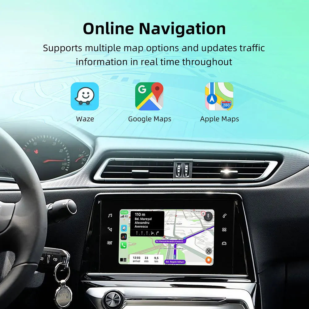 Wireless Carplay adapter Android Auto module For Peugeot Citroen SMEG MRN 208 308 508 3008