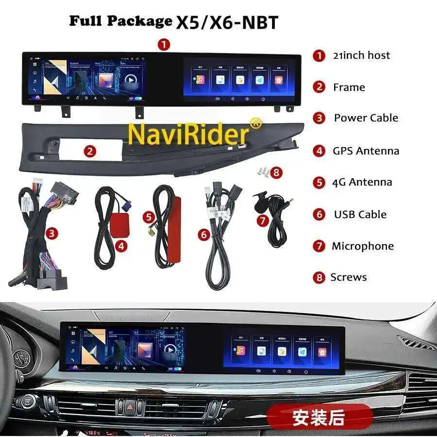 21" Curved Screen Car Radio For BMW X5 X6 E70 E71 CIC CCC 07-13 F15 F16 NBT 14-17 EVO 2018 | AUTOKITSHOP