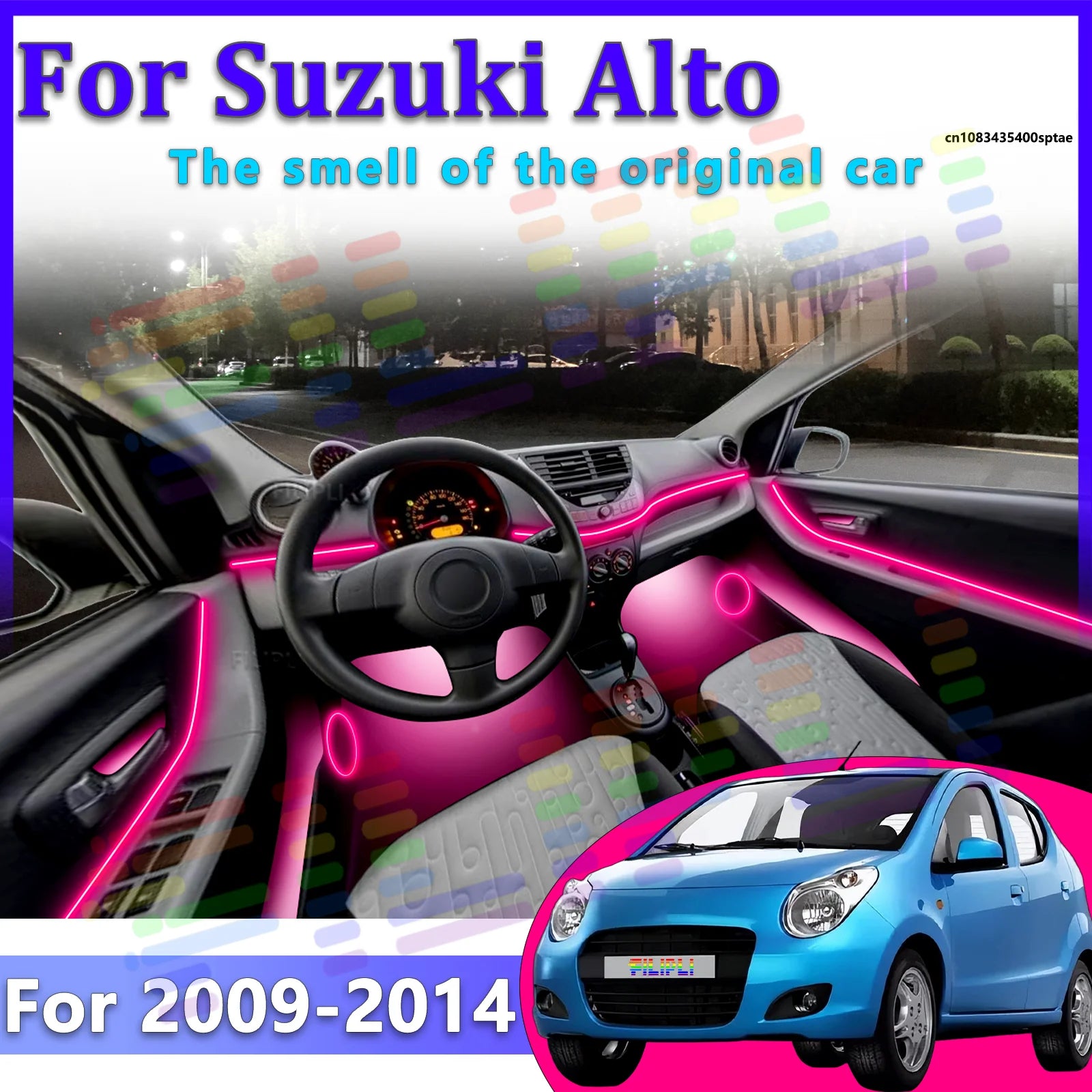 64 RGB - Neon Strip - for Suzuki HA35 HA25 - App Control - Car Interior Lighting | AUTOKITSHOP