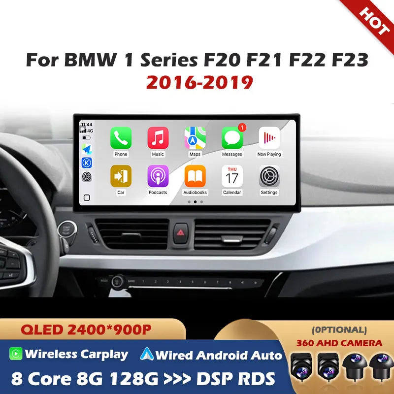 Carplay GPS Android 16 Car Video Multimedia Player Head Unit 4G For BMW 1 / 2 Series F20 F