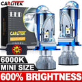 H4 LED Projector Lens Headlight Car LED Headlight Canbus 6000K Hi/Lo Beam Bulb with Turbo