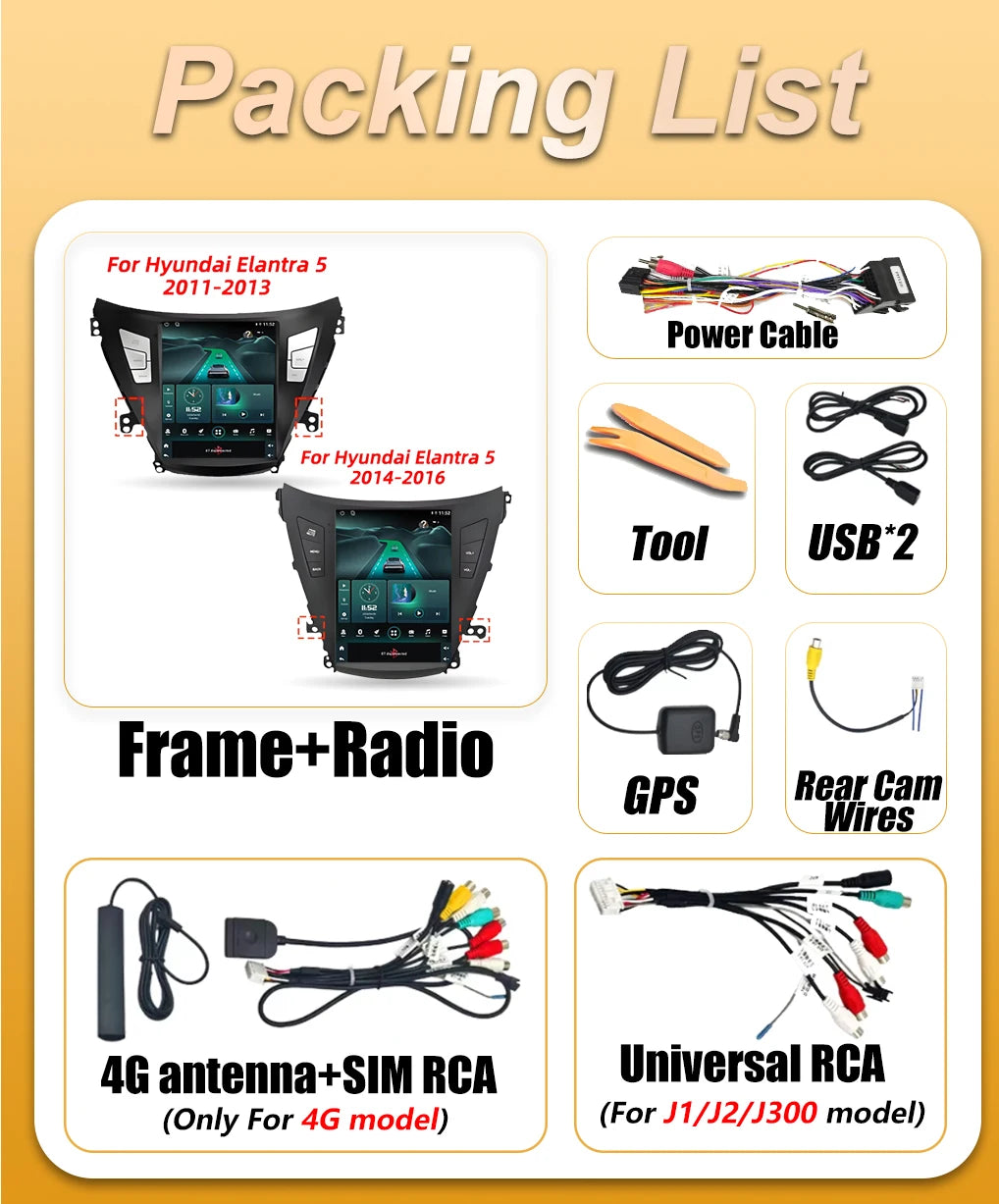 Android Car Radio For Hyundai Elantra 5 JK GD MD UD 2011-2016 Navigation Multimedia Player | AUTOKITSHOP