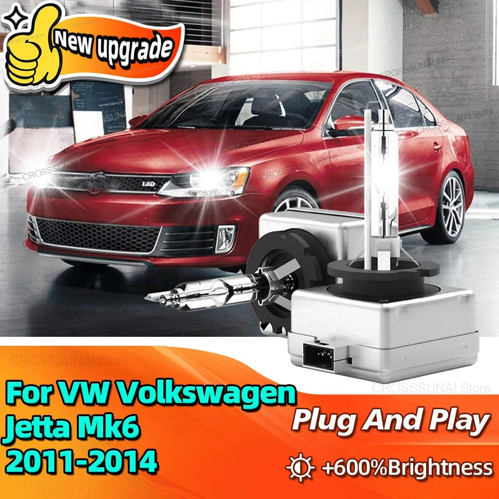 Car Headlight Lamps 35W D3S 6000K 10000LM Bright HID Xenon Bulbs For VW Volkswagen Jetta M
