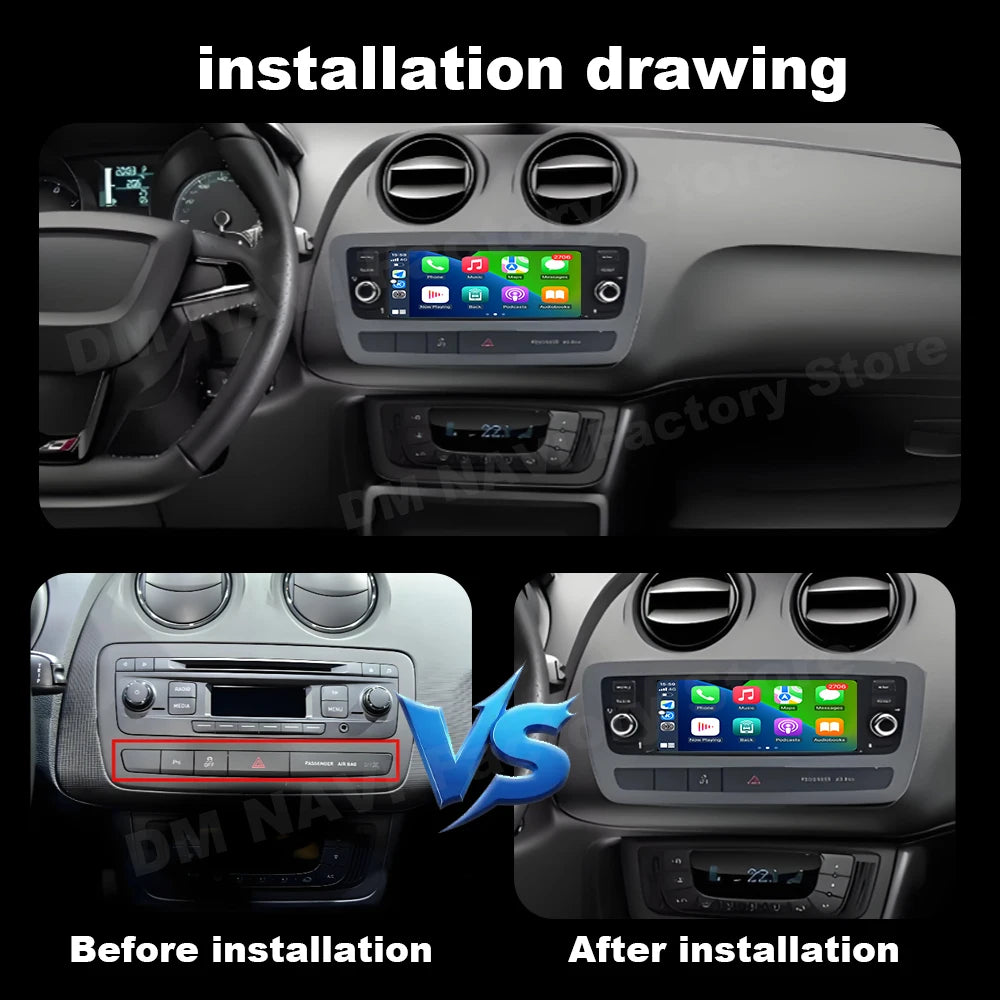 Android OS Multimedia Player for Seat Ibiza 2012 2013 2014 2015 Car Radio Touch Display Wi