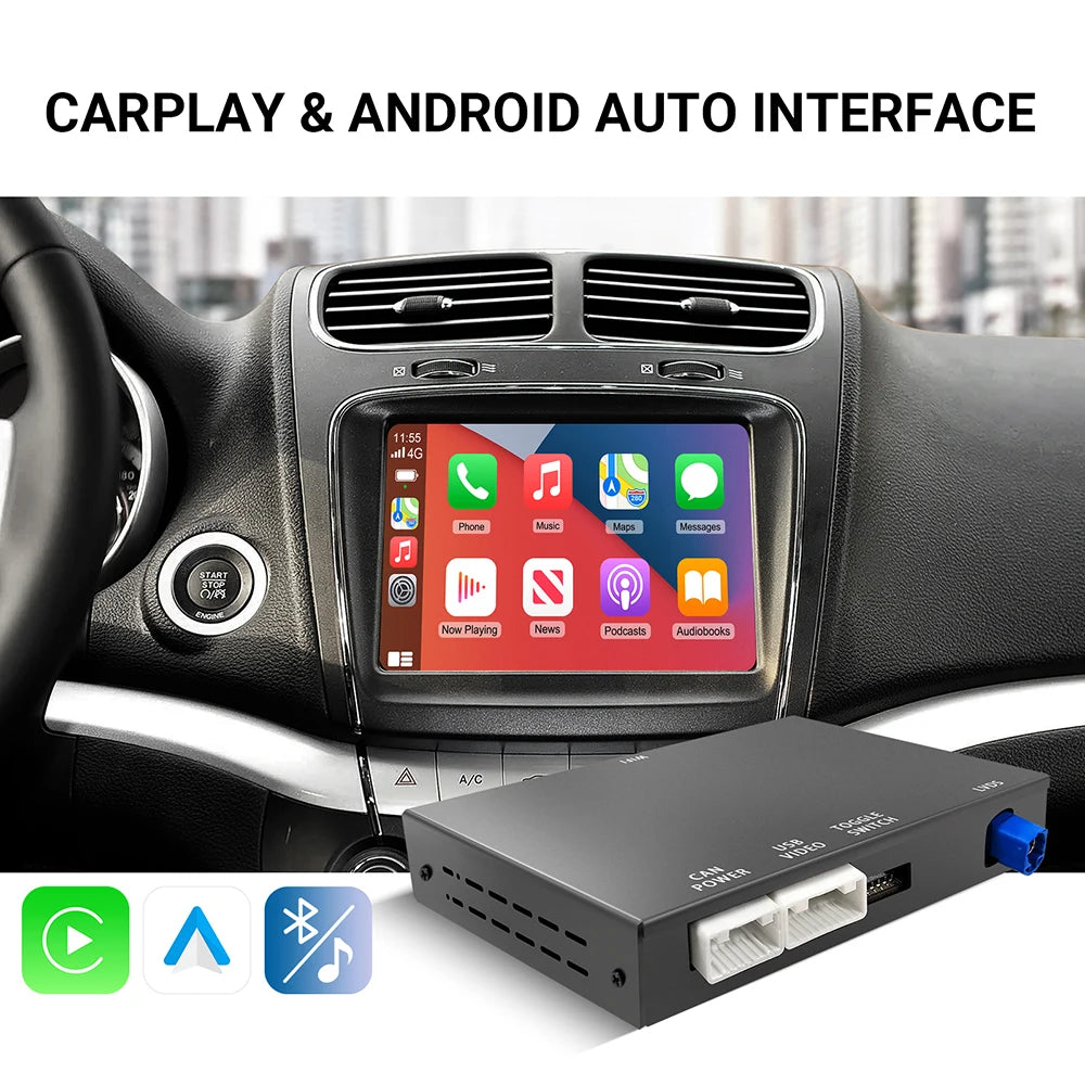 Wireless CarPlay Android Auto Retrofit Kit Decoder Box For Dodge Challenger Journey Charge | AUTOKITSHOP
