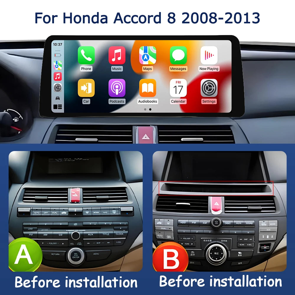 QLED 2400*900P Car Display Screen for Honda Accord 8 2008 - 2013 Multimedia Radio Player G