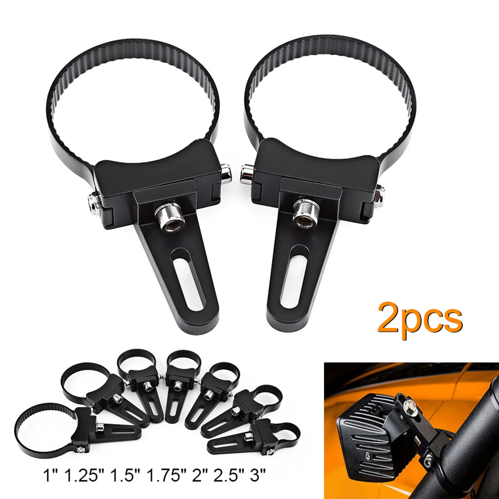 1inch‑3inch Aluminum Car Tube Bull Roll Bar Mount Bracket Clamps Holder LED Car Truck Off Road W - Automotive LED Light