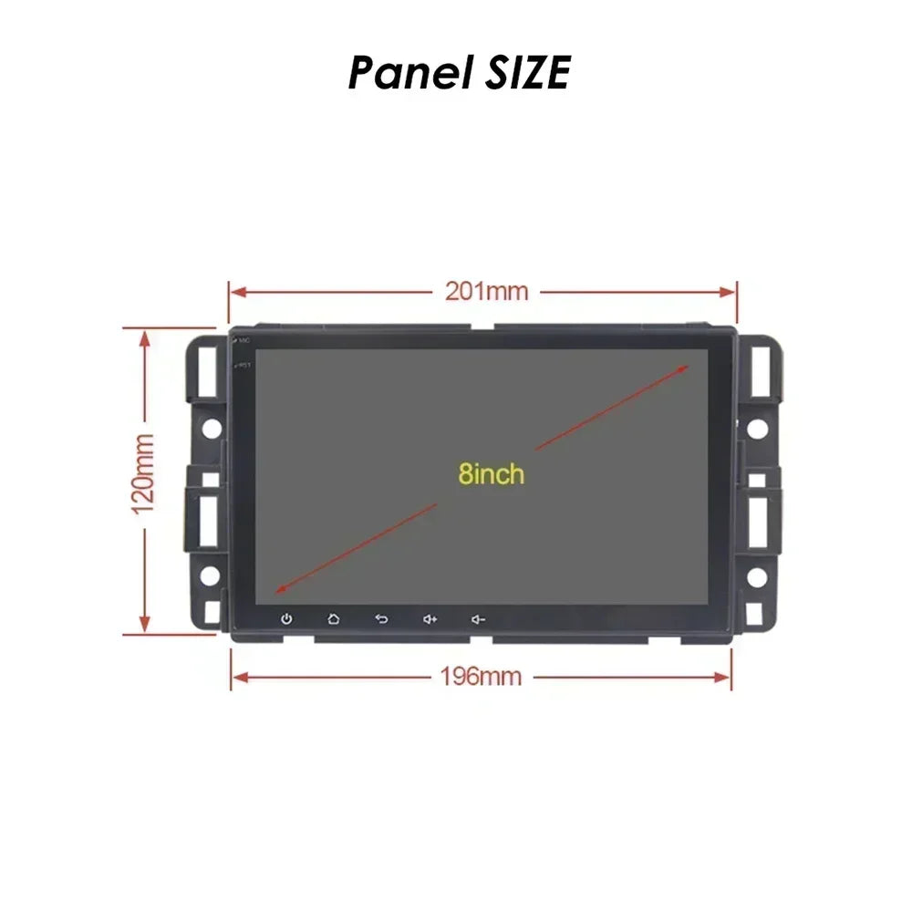 Car Radio 2 Din Screen WIFI GPS Android 13 For Chevrolet Silverado Impala GMC Yukon Acadia